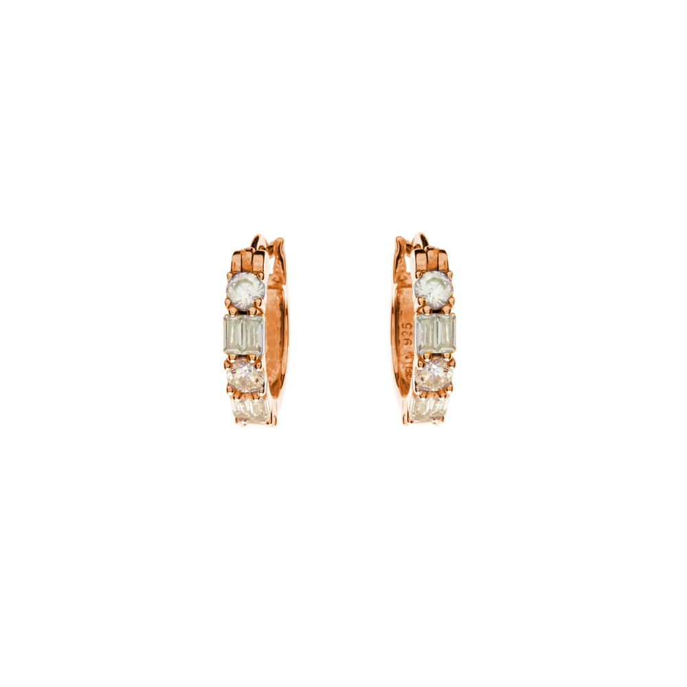 Sybella Jewellery Amore Rose Gold CZ Hoops Merchants Homewares