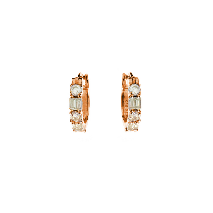 Sybella Jewellery Amore Rose Gold CZ Hoops Merchants Homewares