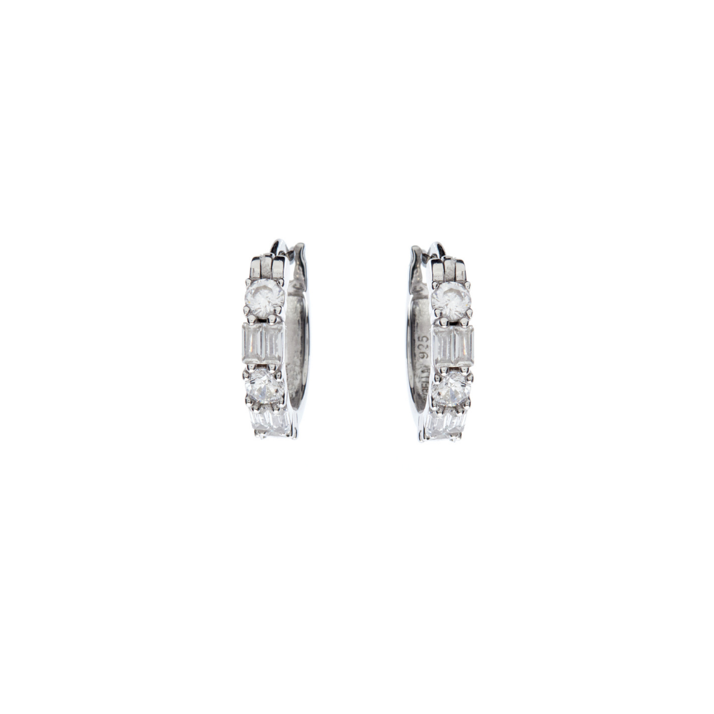 Sybella Jewellery Amore Silver CZ Hoops | Merchants Homewares