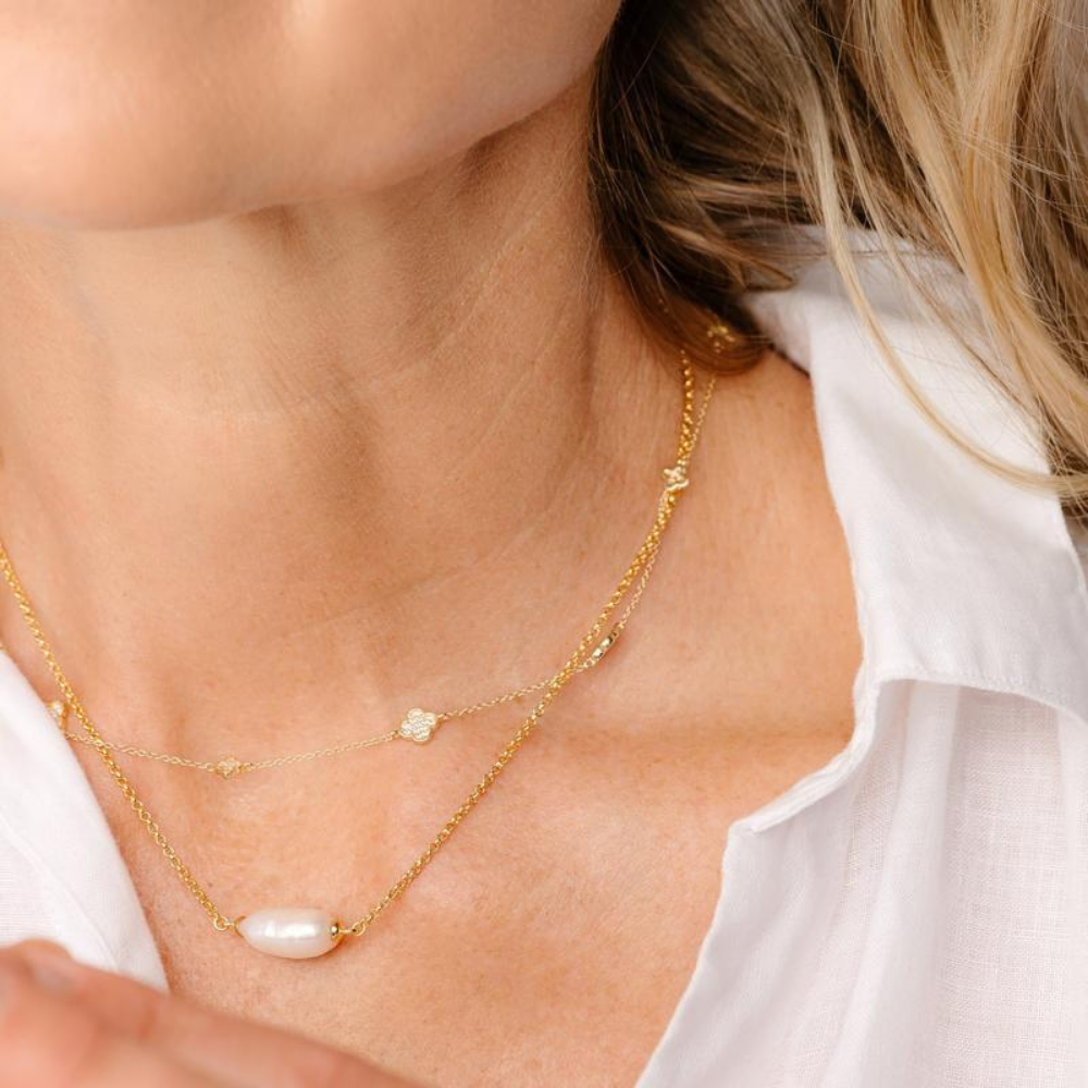 Sybella Daisy Necklace Gold Lifestyle | Merchants Homewares