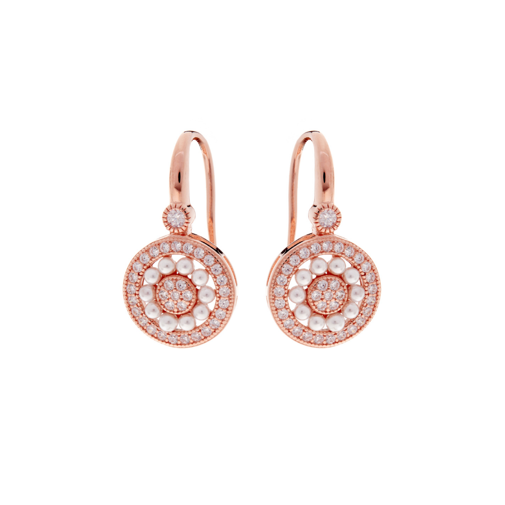 Sybella Jewellery Isla Freshwater Pearl Rose Gold Earrings | Merchants Homewares