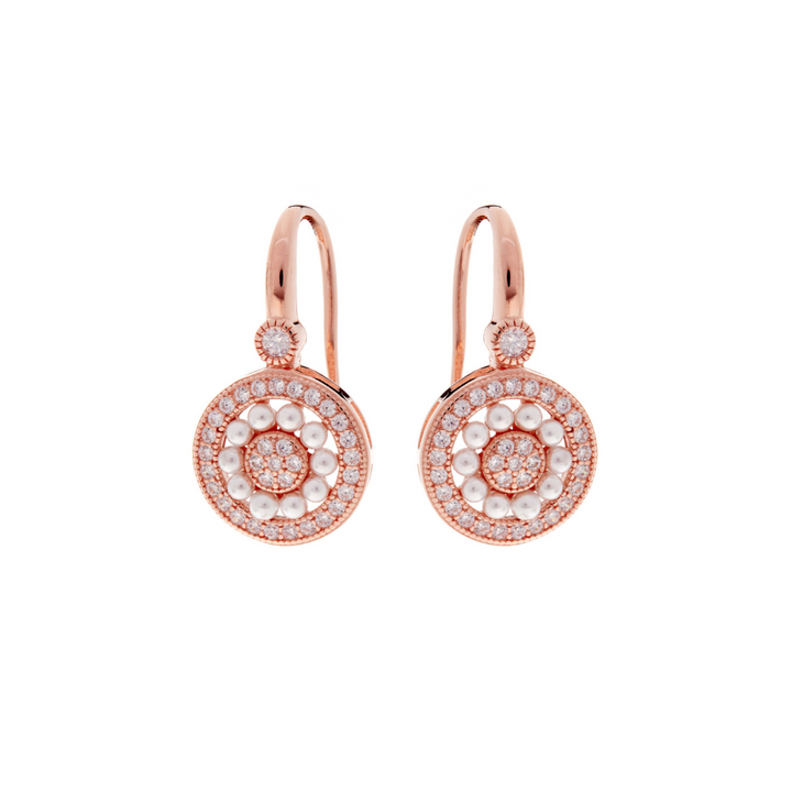 Sybella Jewellery Isla Freshwater Pearl Rose Gold Earrings | Merchants Homewares