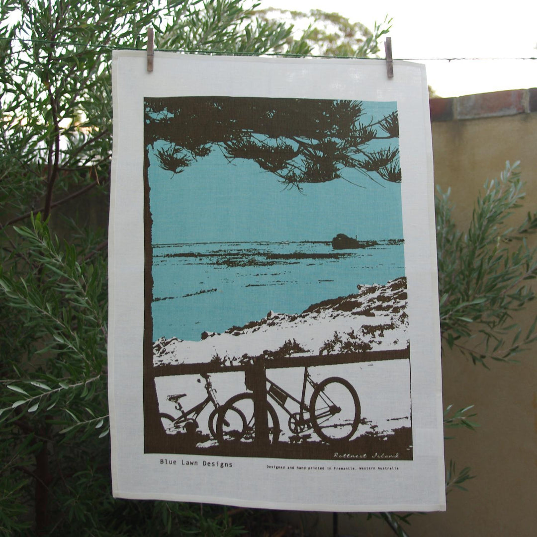 Tea Towel Rottnest Island Basin Blue Lawn Design Merchant Homewares