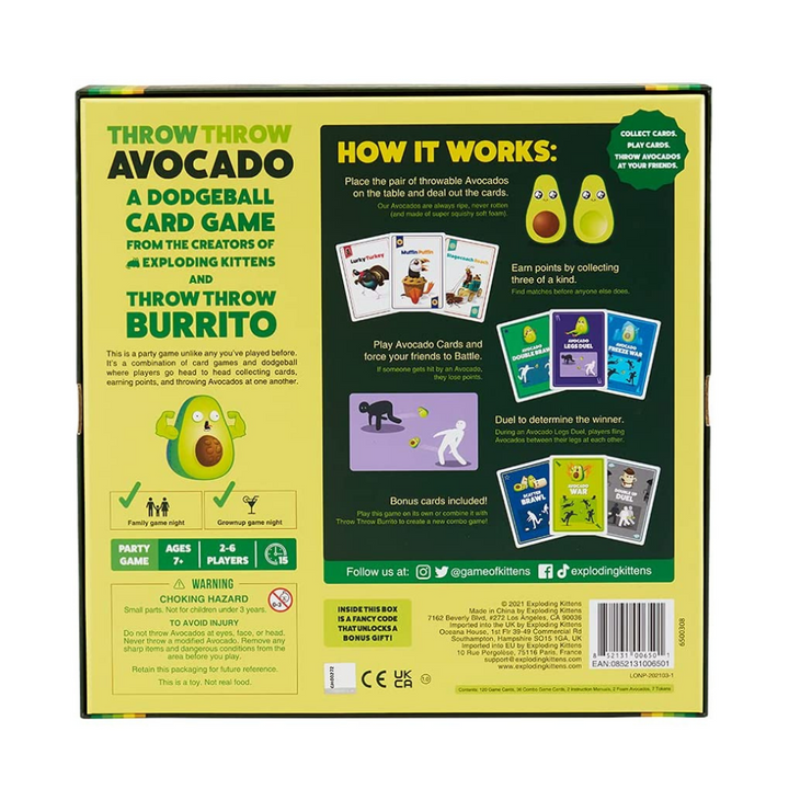 VR Distribution Throw Throw Avocado Back Of Box Blurb | Merchants Homewares