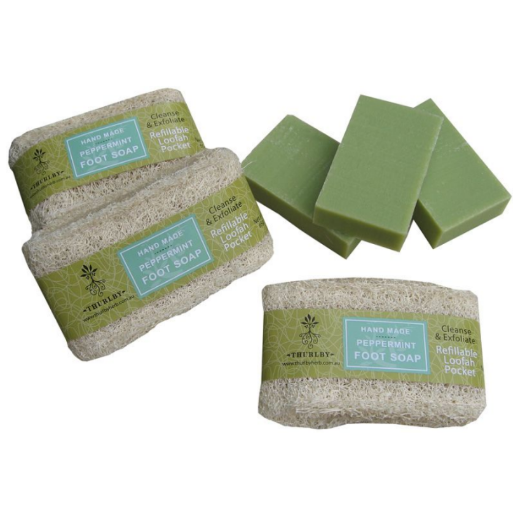 Thurlby Peppermint Foot Loofah Soap | Merchant Homewares