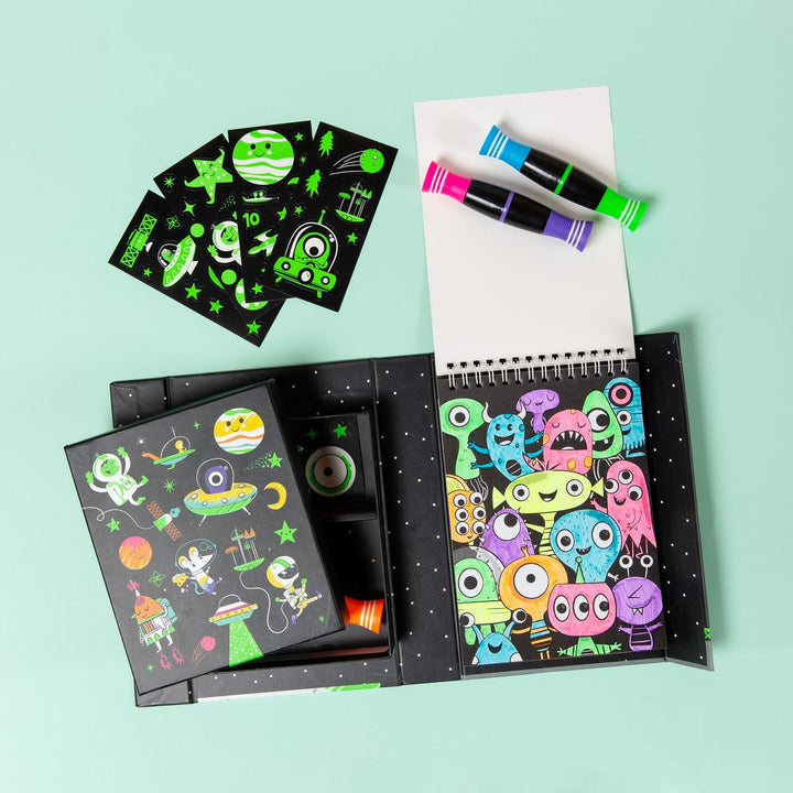 Tiger Tribe Neon Colouring Set - Outer Space Merchants homewares