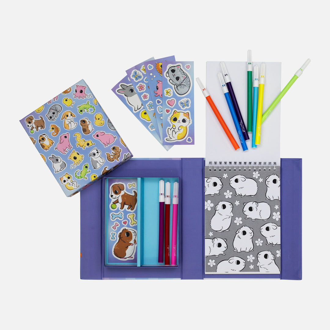 Tiger Tribe | Baby Animals | Colouring Set | Content | merchant Homewares