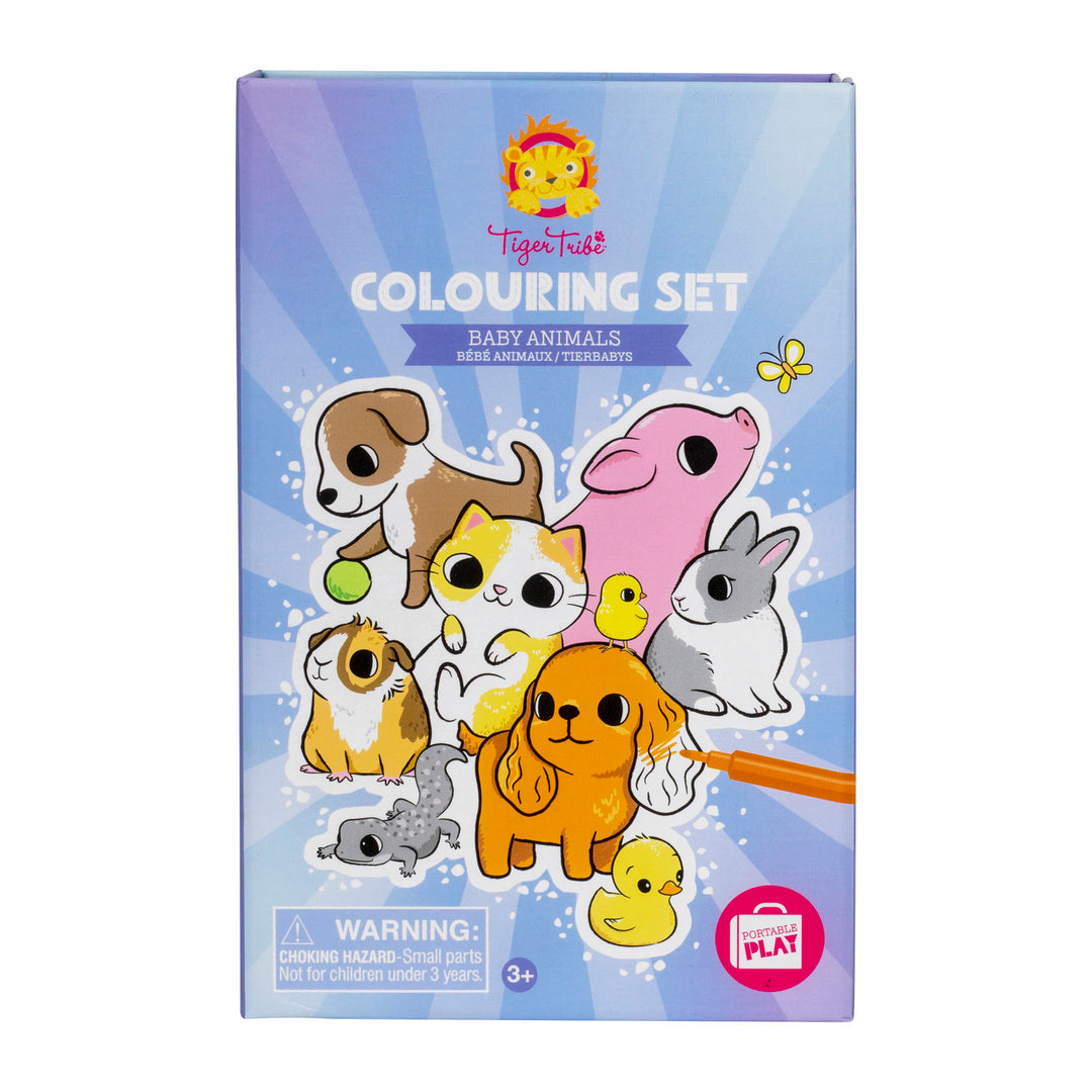Tiger Tribe | Baby Animals | Colouring Set | Merchant Homewares