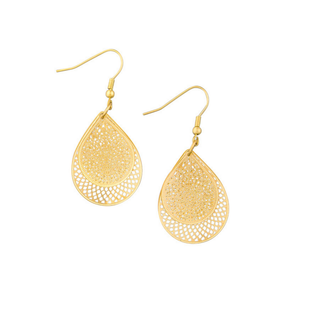 Teardrop Web Earrings | Gold | Merchant Homewares