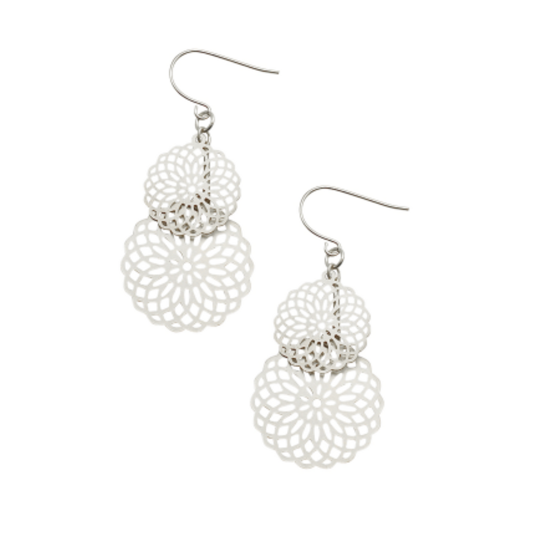 Tiger Tree Kaleidoscope Earrings Silver | Merchant Homewares