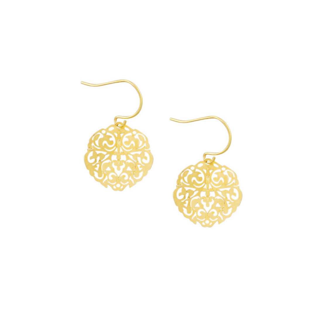 Mini Filigree Earrings | Gold | Merchant Homewares