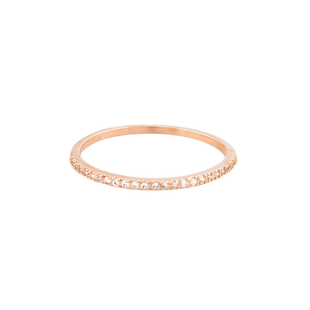 Tiger Tree Rose Gold Half Band Ring | Merchant Homewares