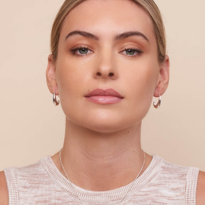 Tiger Tree Silver Luna Hoops | Merchants Homewares