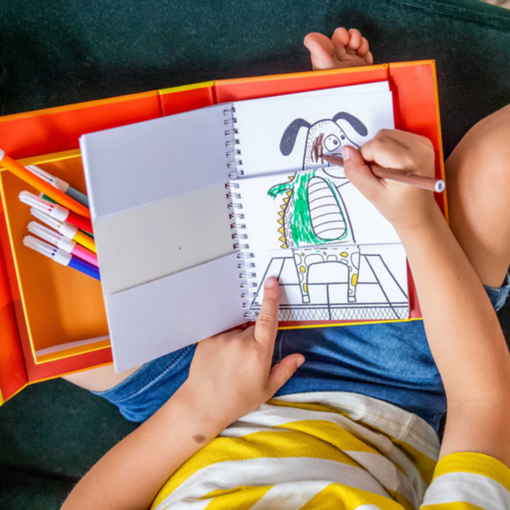 Tiger Tribe Animal Mix & Match Mash-Up Colouring Set Lifestyle | Merchants Homewares