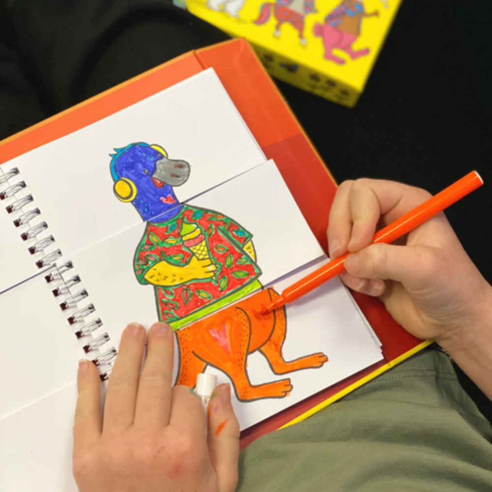 Tiger Tribe Animal Mix & Match Mash-Up Colouring Set Lifestyle | Merchants Homewares