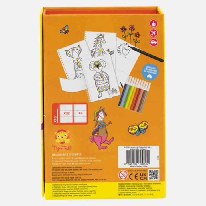 Tiger Tribe Animal Mix & Match Mash-Up Colouring Set | Merchants Homewares