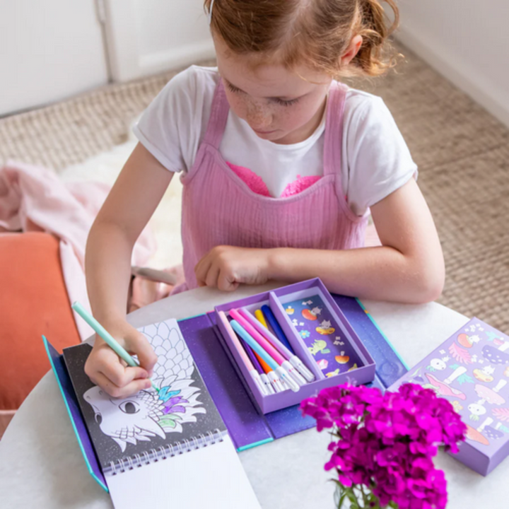 Tiger Tribe Mystical Forest Colouring Set Lifestyle | Merchants Homewares
