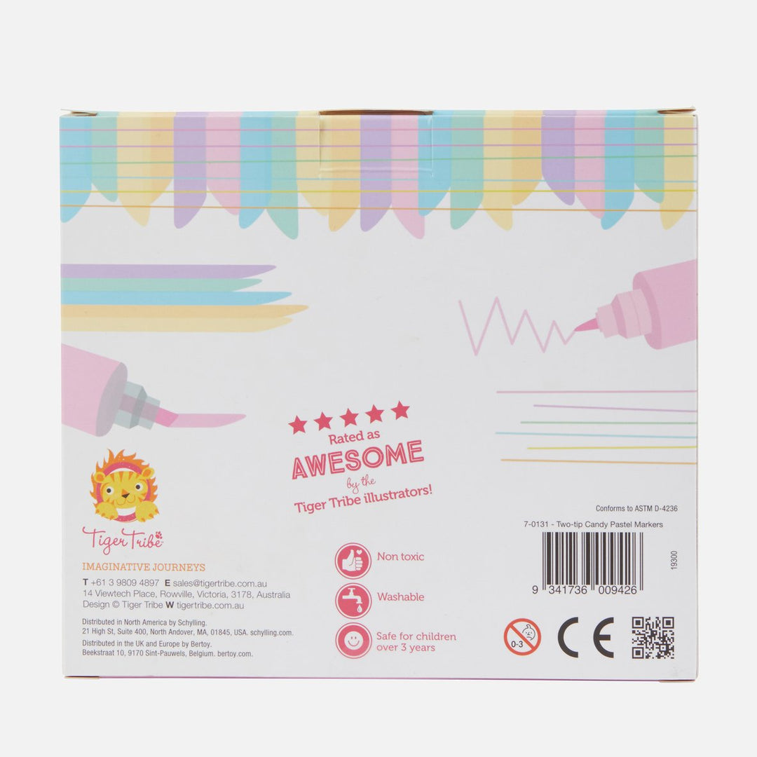 Tiger Tribe Two-Tip Candy Pastel Markers Merchants Homewares