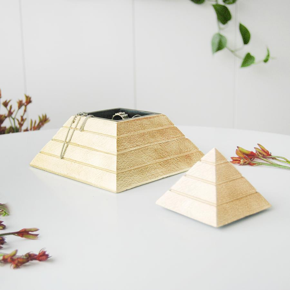 White Moose Pyramid Storage Box Gold | Merchants Homewares