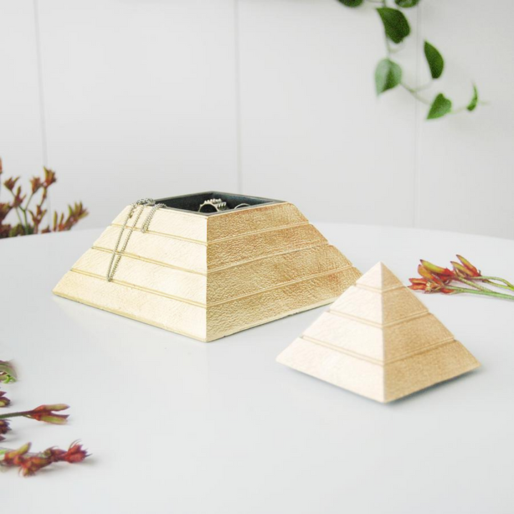 White Moose Pyramid Storage Box Gold | Merchants Homewares