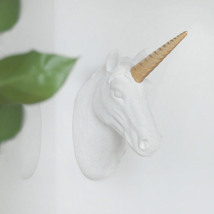 White Moose Unicorn Head Wall Mount Lifestyle | Merchants Homewares