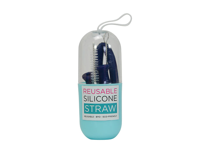 reuseable silicon straw annabel trends merchant homewares navy