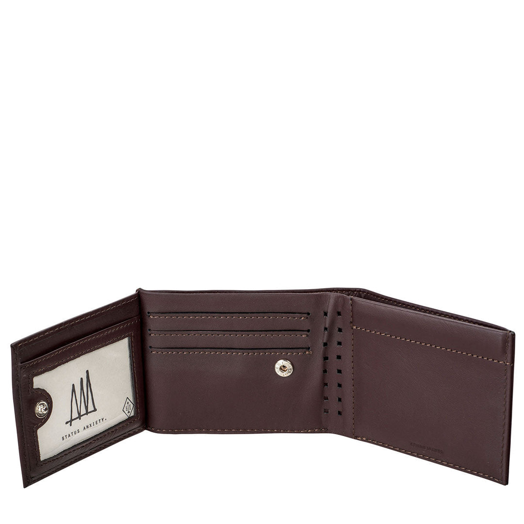 Status Anxiety Noah Wallet Chocolate Inside Merchant Homewares