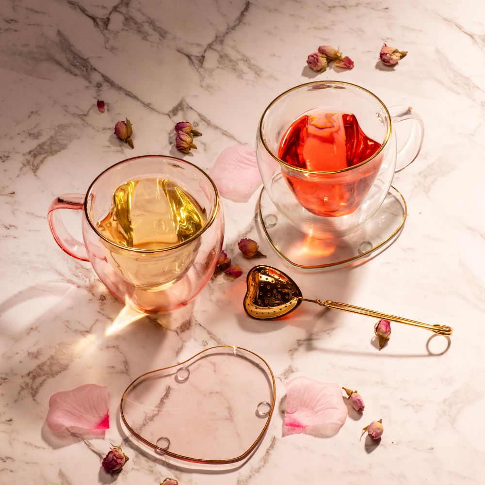 Ladelle Amour Pink Tea Set Lifestyle Flatlay | Merchants Homewares