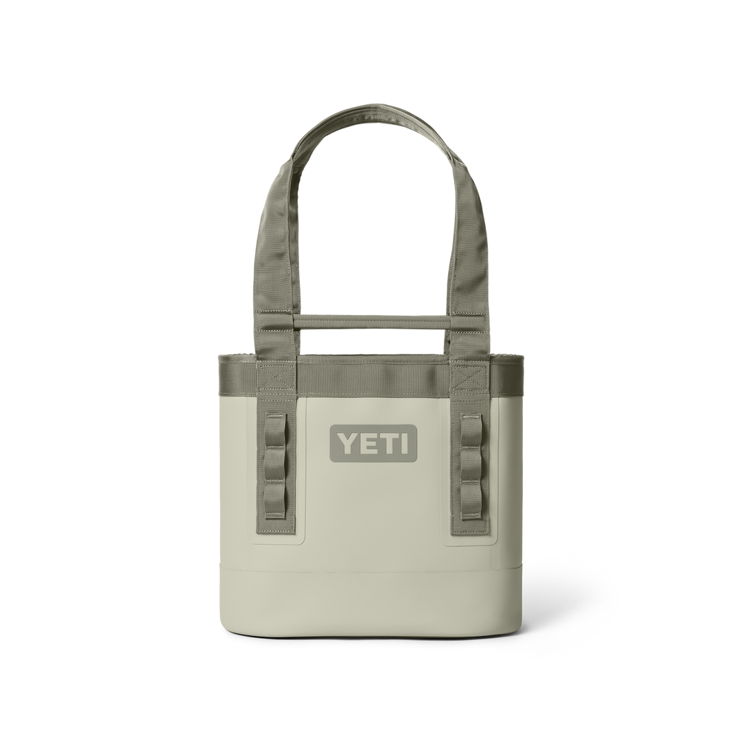 Yeti Camino Carryall 20 tote bag in Pampa Light Green, front view with handles up | Merchants Homewares