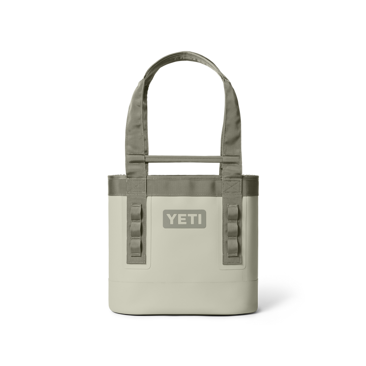 Yeti Camino Carryall 20 tote bag in Pampa Light Green, front view with handles up | Merchants Homewares