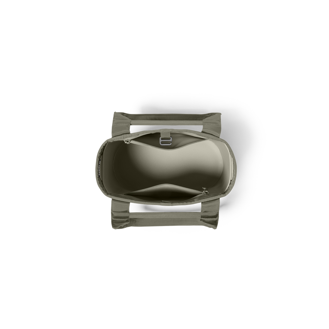 Yeti Camino Carryall 20 tote bag in Pampa Light Green, overhead view | Merchants Homewares