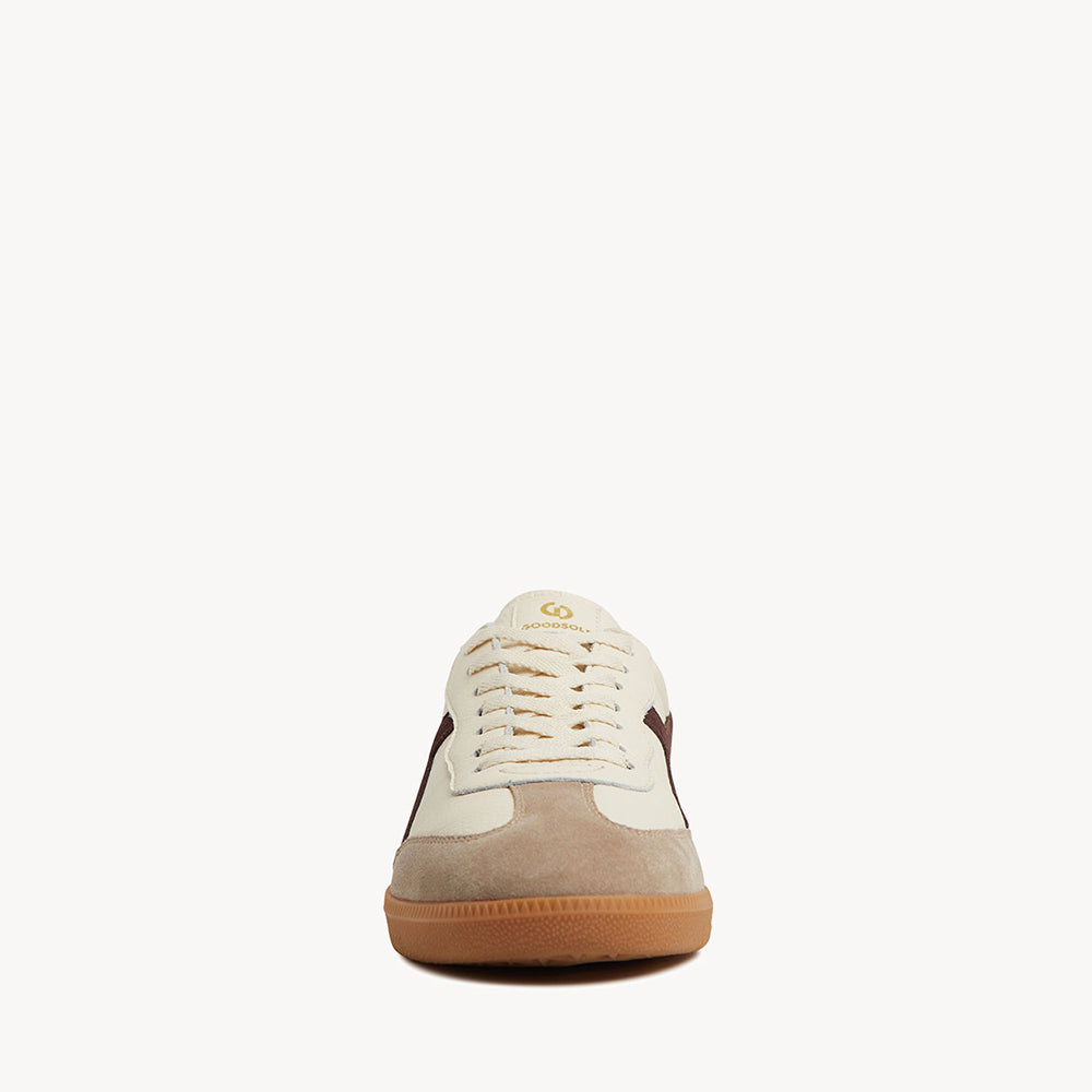 Goodsole Crossroads Ivory Soft Leather / Coffee Suede | Merchants Homewares