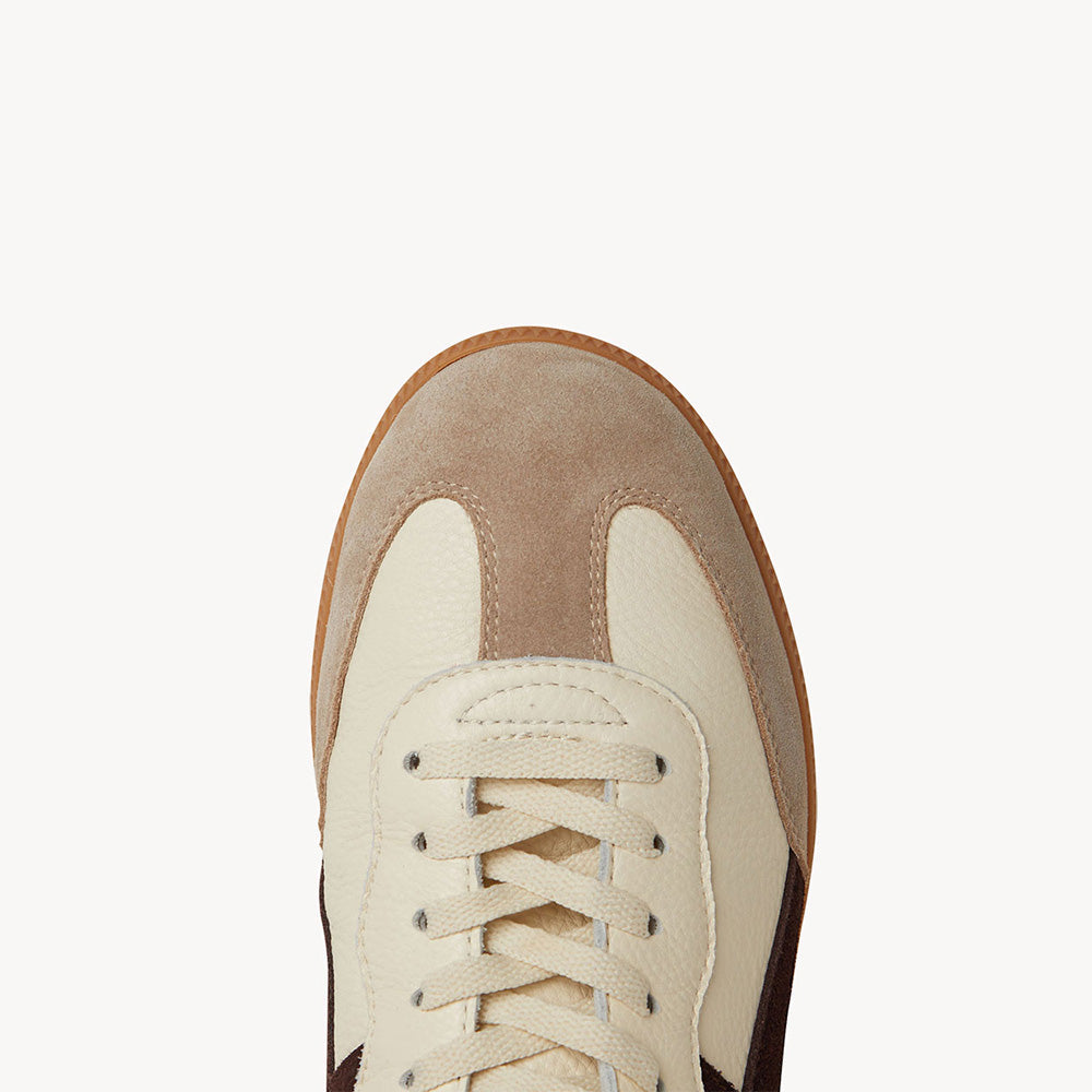 Goodsole Crossroads Ivory Soft Leather / Coffee Suede | Merchants Homewares