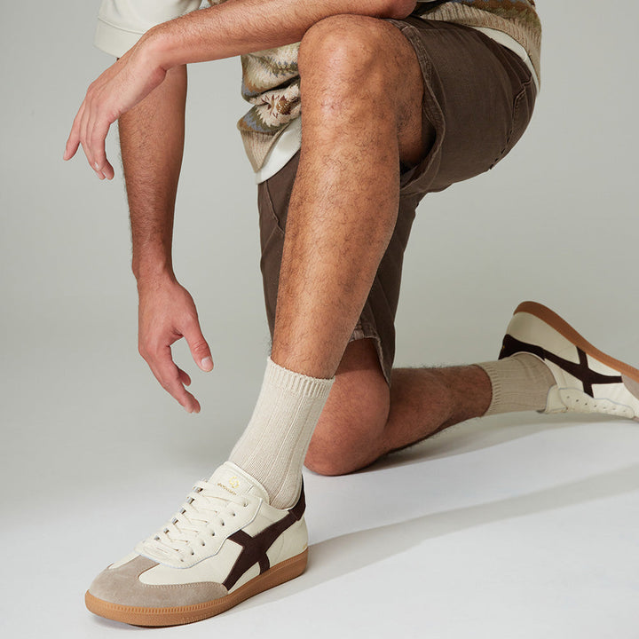 Goodsole Crossroads Ivory Soft Leather / Coffee Suede | Merchants Homewares