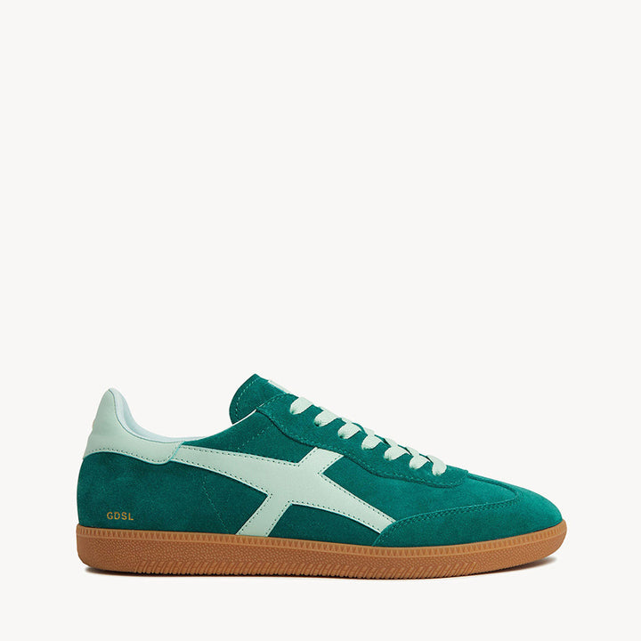 Goodsole Crossroads Pine Green Suede / Green Leather | Merchants Homewares