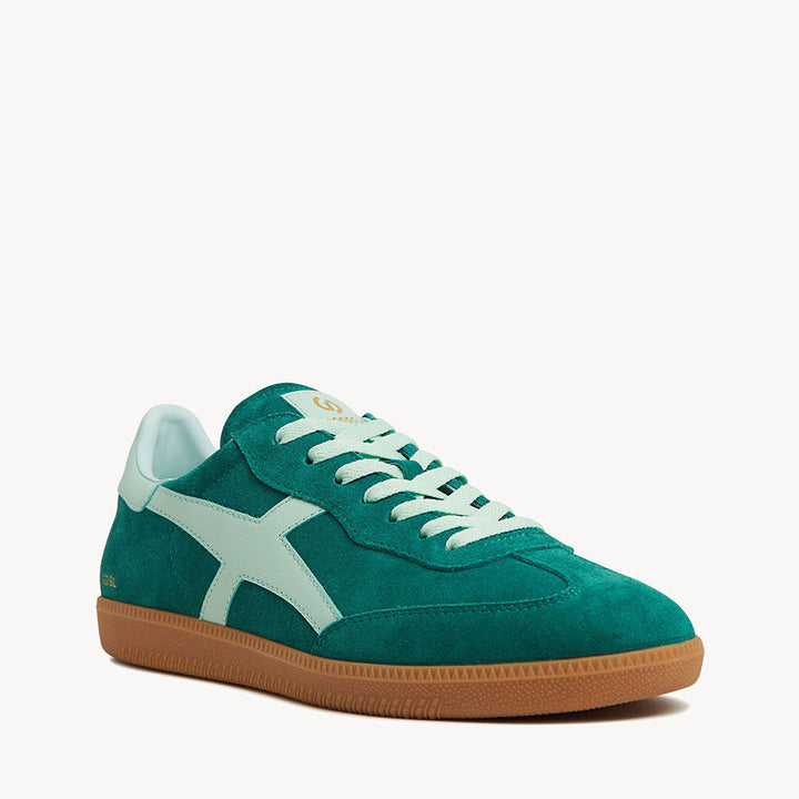 Goodsole Crossroads Pine Green Suede / Green Leather | Merchants Homewares