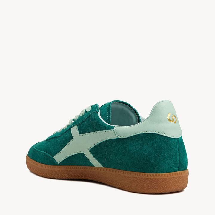 Goodsole Crossroads Pine Green Suede / Green Leather | Merchants Homewares