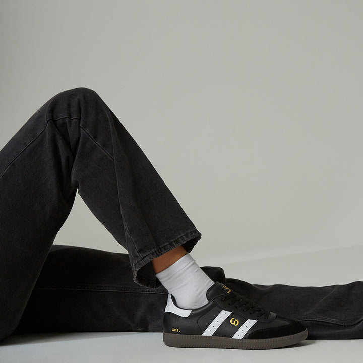 Goodsole Parallel Black Art Soft Leather / White Leather | Merchants Homewares
