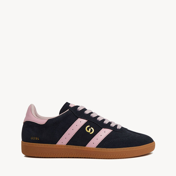 Goodsole Parallel Navy Suede / Pink Leather | Merchants Homewares