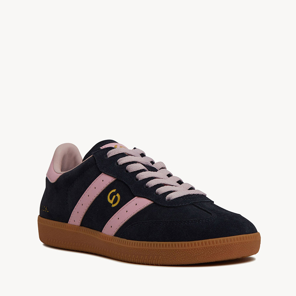 Goodsole Parallel Navy Suede / Pink Leather | Merchants Homewares