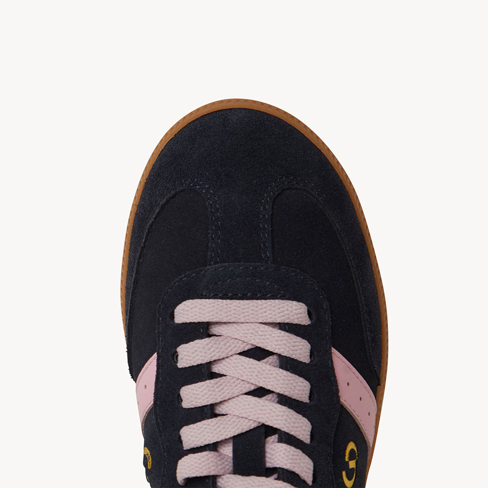 Goodsole Parallel Navy Suede / Pink Leather | Merchants Homewares