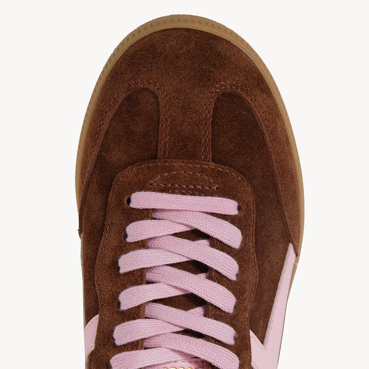 Goodsole Crossroads Coffee Soft Suede / Candy Pink Leather | Merchants Homewares