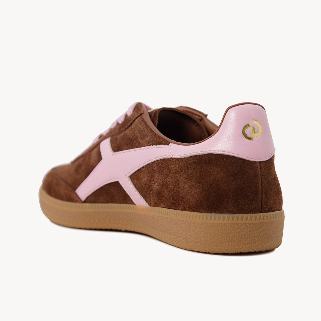 Goodsole Crossroads Coffee Soft Suede / Candy Pink Leather | Merchants Homewares