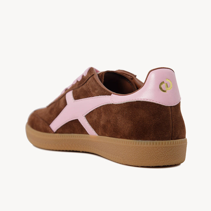 Goodsole Crossroads Coffee Soft Suede / Candy Pink Leather | Merchants Homewares