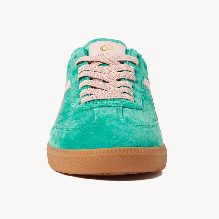 Goodsole Crossroads Pine Green Suede / Pink Leather | Merchants Homewares