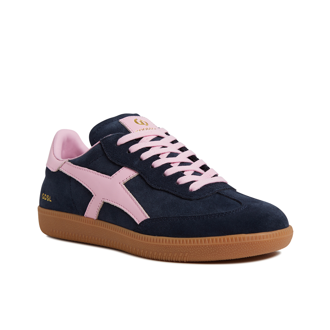 Goodsole Crossroads Navy Suede / Pink Leather | Merchants Homewares