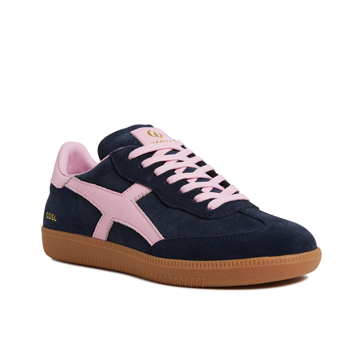 Goodsole Crossroads Navy Suede / Pink Leather | Merchants Homewares