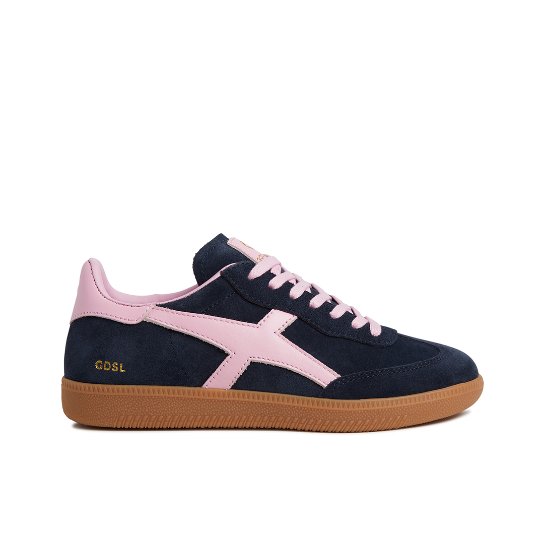 Goodsole Crossroads Navy Suede / Pink Leather | Merchants Homewares