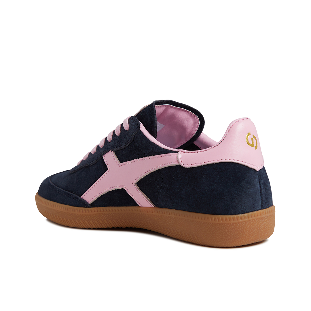 Goodsole Crossroads Navy Suede / Pink Leather | Merchants Homewares