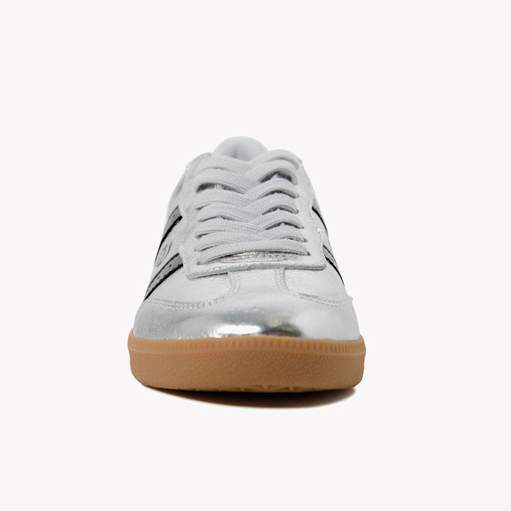 Goodsole Parallel Silver Metallic / Black Leather | Merchants Homewares